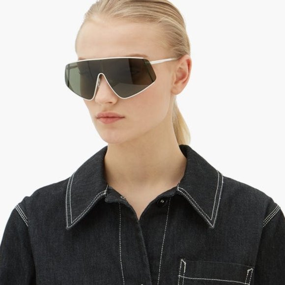Le Specs blade stunner white frame sunglasses